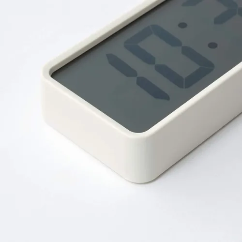 Miniatura 3 de Muji Reloj digital con alarma, pequeño, blanco