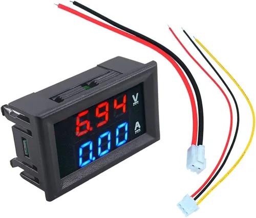 Miniatura 3 de HiLetgo 2pcs 0.28" Voltímetro Digital Amperímetro DC 100V 10A Amp Voltaje Medidor de Corriente Probador 0.28 Pulgadas 3 Bits Azul + Rojo Doble