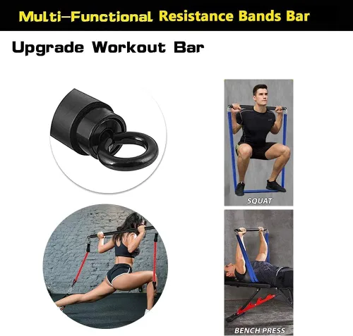 Miniatura 4 de OYINDIZ - Barra de banda de resistencia de 38 pulgadas, entrenamiento de fuerza de fuerza, equipo de fitness para ejercicios físicos