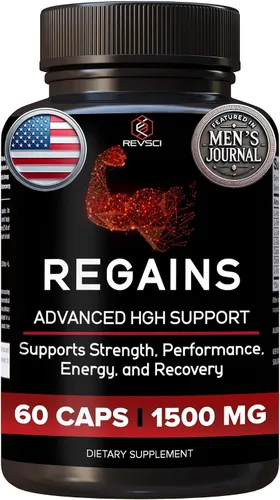 Miniatura 11 de Suplementos HGH para hombres y mujeres - REGAINS paquete de inicio, péptidos anabólicos para el crecimiento muscular, recuperación muscular