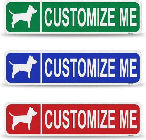 Miniatura 17 de Street Signs - Letreros personalizados con diseño de oso Diseña tu letrero de calle personalizado con color, símbolo de animal, fuente, palabras