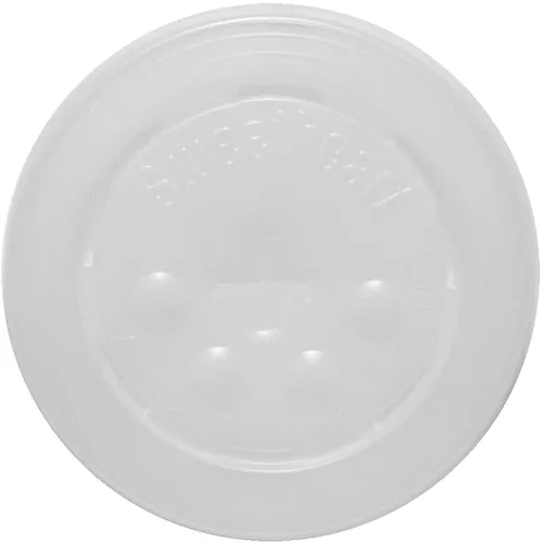 Miniatura 2 de Solo L16BL-0100 Tapa de plástico con ranura para pajita, translúcida, para tazas frías de papel individual (caja de 2000)