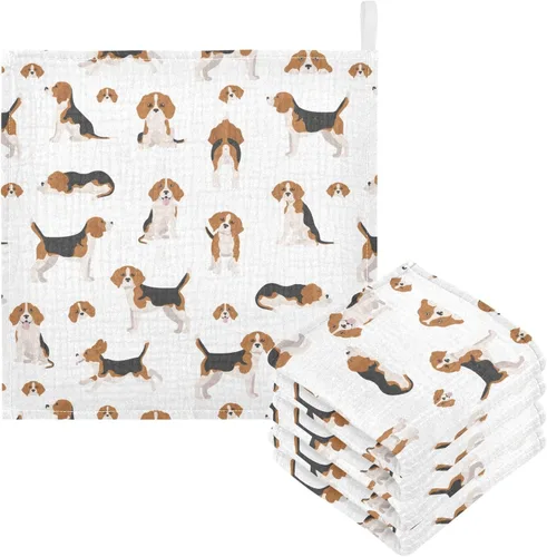 Miniatura 43 de Toallas de algodón para bebé, toallas de baño unisex para recién nacidos, toallitas naturales para piel delicada, 11.8 x 11.8 pulgadas, paquete de 5