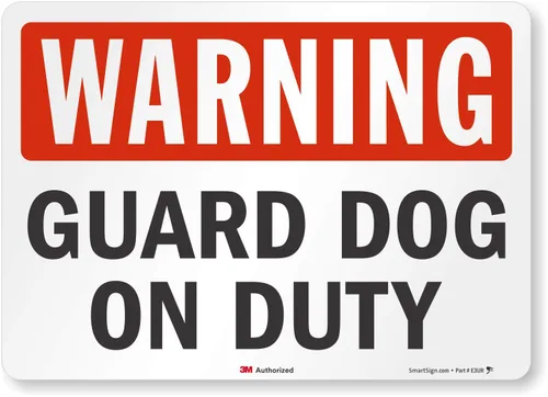 Miniatura 10 de SmartSign - S-2430-AL-10 Advertencia - Señal de guardia de servicio 7 "x 10" Aluminio Negro/Rojo sobre Blanco