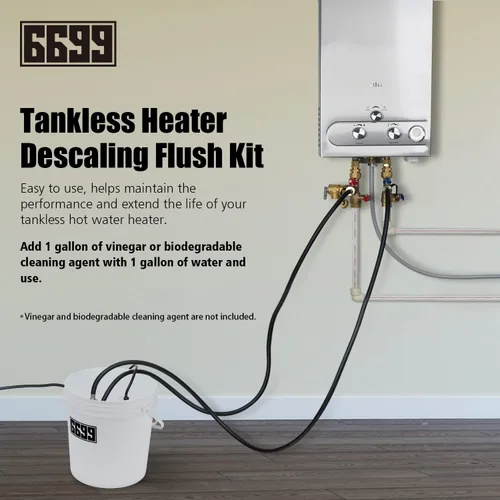 Miniatura 2 de Kit de limpieza y descalcificación para calentadores de agua sin tanque 6699 Incluye bomba sumergible de uso general con adaptadores, cubeta de 3
