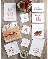 Miniatura 2 de Santa Barbara Design Studio Mini bolsa de yute cara a cara, colección de Navidad Farmer's Market reutilizable, 9.5 x 12.5 pulgadas, el momento más