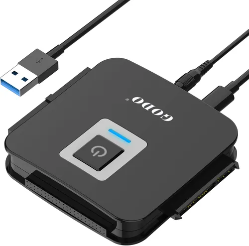 GODO SATA/IDE to USB 3.0 Adapter,IDE Hard Drive Adapter Kit, Cable Converter for 2.5/3.5 inch and SATA HDD/SSD,5.25 CD-ROM/DVD-ROM,Include 12V/2A