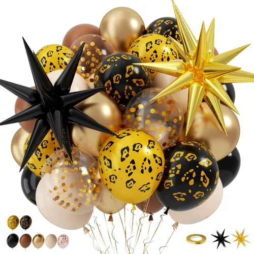 Miniatura 27 de Globos de fútbol, globo de látex marrón salvia de 12 pulgadas con globos de papel de aluminio impresos de fútbol, decoraciones de fiesta de fútbol