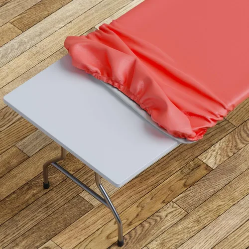 Miniatura 30 de Sorfey Mantel ajustado con elástico, vinilo con parte trasera de franela, se adapta a mesa de 24 x 48 pulgadas, rectangular, a prueba de agua, fácil