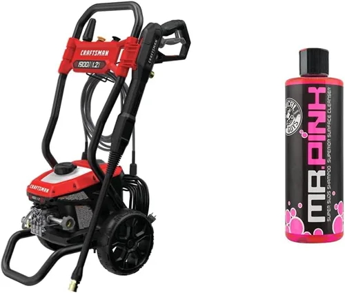 CRAFTSMAN Lavadora a presión, 1900 PSI (CMEPW1900) y Chemical Guys CWS_402_16 Mr. Pink Jabón espumoso de lavado de autos, seguro para automóviles,