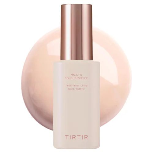 TIRTIR Mask Fit Tone Up Essence | Crema hidratante tintada, base todo en uno, aspecto de piel de vidrio, hidratación profunda, larga duración, Beige