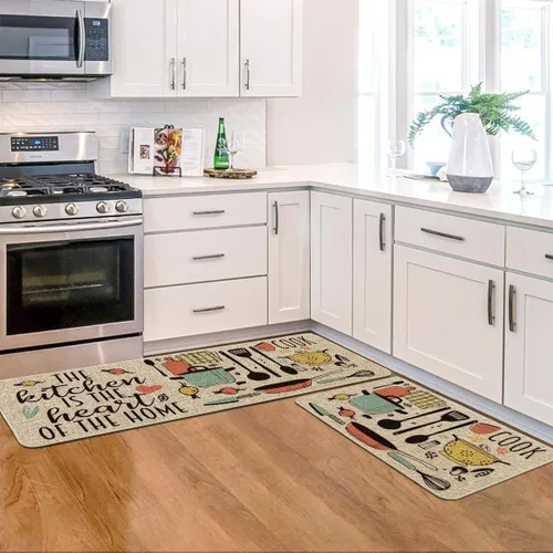 Miniatura 5 de Artoid Mode The Kitchen is The Heart of The Home - Juego de 3 tapetes de cocina, juegos de cocina de temporada, para fiestas navideñas, tapetes