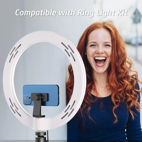 Miniatura 2 de Soporte magnético para trípode para teléfono compatible con dispositivos iPhone y Android