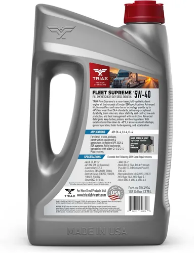 Miniatura 2 de Triax Floet Supreme ESP 5W-40 Ultimate Full Sintético - Fricción modificada - API CK-4 Aceite de motor diésel de alta resistencia con Moly