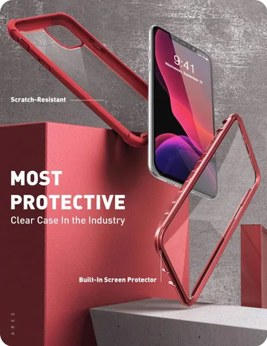Miniatura 2 de i-Blason Ares - Funda para iPhone 11 Pro Max (2019), funda de doble capa resistente con parachoques transparente y protector de pantalla integrado