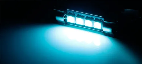 Miniatura 8 de JDMTOY - 4-SMD sin errores 6411 578 foco de ledes para el interior del auto o área del cajuela, Azul (Ice)