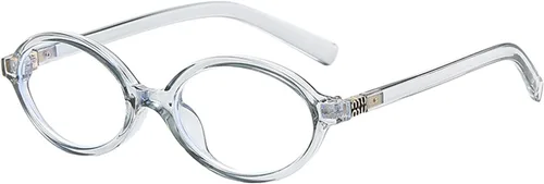 Miniatura 11 de Onrtry Lentes retro ovalados con bloqueo de luz azul para mujeres y hombres, anteojos falsos nerd redondos sin receta