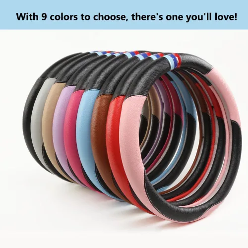 Miniatura 4 de Funda personalizada para volante de automóvil para BMW X1, X2, X3, X4, X5, X6, X7, i3, i4, i5, i8 535i 740Li 335i M3 M4 M5 Z1 Z3 Z4 Z5 (rosa)