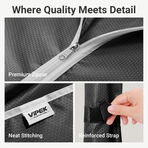 Miniatura 4 de VIPEK V7C - Percheros de ropa con cubierta, portátiles, para colgar ropa, perchero resistente para ropa con estantes, armario de metal, con Estante