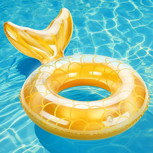 Miniatura 16 de MoKo Anillo de natación inflable, lindo flotador de piscina, decoración de tubo, tubos de natación, piscina al aire libre, playa, flotadores de Azul