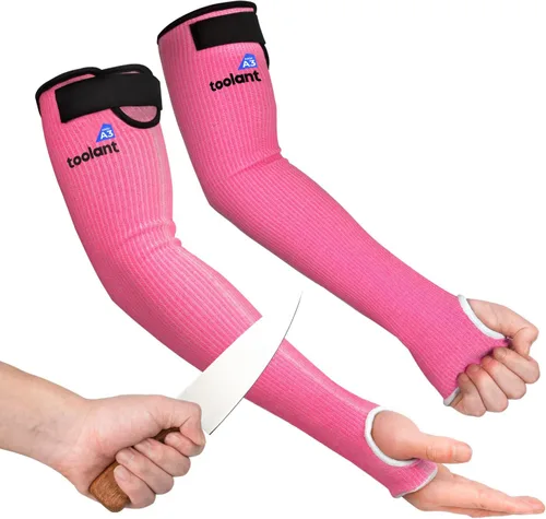 Miniatura 12 de OriStout Mangas de jardinería resistentes a cortes con orificio para el pulgar, verde, 2 pares, mangas protectoras para brazo para trabajo
