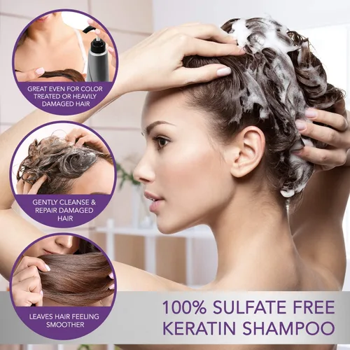 Miniatura 3 de Inova Professional Silk Keratin Smooth Protection Champú sin sulfatos (3.4 onzas), blanco