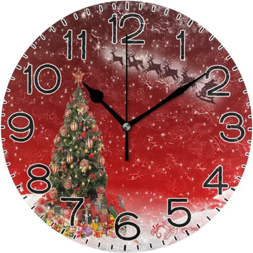 Miniatura 16 de ALAZA Reloj de pared con diseño de pájaros en rama, funciona con pilas, silencioso, de cuarzo, analógico, rústico, estilo rural, redondo, decoración