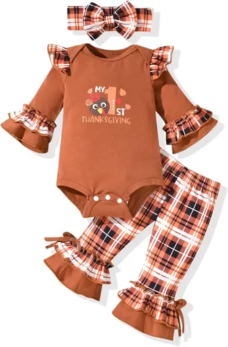Miniatura 15 de HINTINA Conjunto de ropa para bebé recién nacida con diadema para el primer Halloween