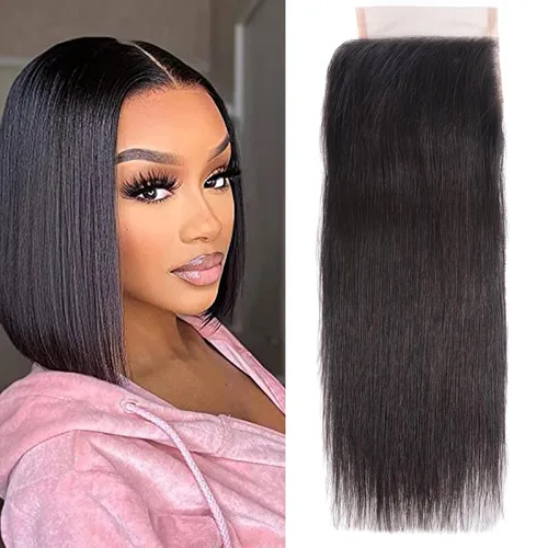 Miniatura 19 de Paquetes de cabello humano corto de 8 pulgadas 10A, pelo brasileño lacio virgen 100% cabello humano liso sin procesar, 4 paquetes 50g/Und