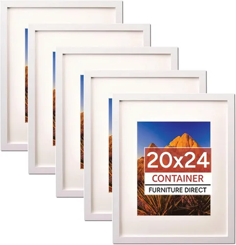 Miniatura 31 de Container Furniture Direct Marcos de fotos colgantes de 11 x 14 pulgadas para pared con plexiglás y doble colgador de montaje para formatos Negro