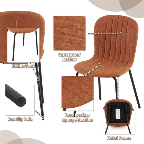 Miniatura 4 de Juego de Mesa de Comedor Redonda de 37 Pulgadas para 4, Moderno Juego de Café de Cocina de Círculo Pequeño para Apartamento, Sala de Estar, Oficina