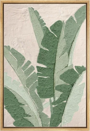 Miniatura 23 de SIGNWIN Lienzo enmarcado para pared, diseño de planta de bosque de montaña verde pastel, naturaleza, ilustraciones de área silvestre, arte moderno