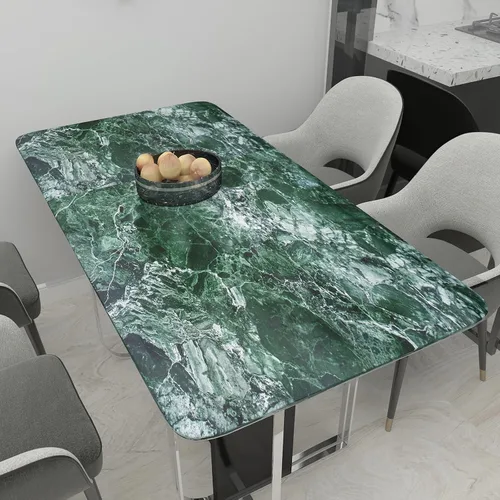 Miniatura 4 de Bumoo Papel tapiz de contacto de mármol verde de 16 x 472 pulgadas, textura de piedra de granito, moderno, autoadhesivo, impermeable, extraíble
