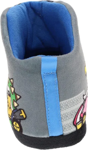 Miniatura 6 de SUPER MARIO Mariokart Nintendo - Pantuflas Mismatch para niños, Mario Luigi Yoshi Peach, gris, talla 1011 para niños pequeños talla 34