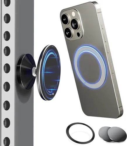 Soporte magnético de doble cara para teléfono, ajustable en 360° para gimnasio y carritos de golf, imán fuerte, captura videos manos libres durante