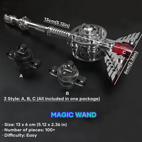 Miniatura 2 de Metalkitor Rompecabezas de metal 3D para adultos, varita mágica para Metalkitor Mantis gigante y modelo Big Fox, adorno Steampunk DIY - Rompecabezas