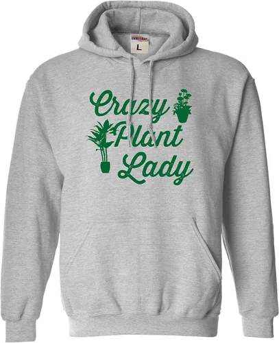 Miniatura 2 de Go All Out Crazy Plant Lady - Sudadera con capucha divertida para hombre y mujer