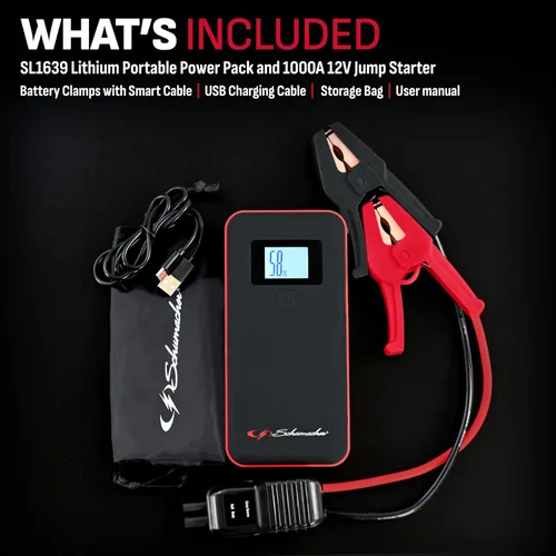 Miniatura 6 de Schumacher Electric 800 Ampios Pico 12V Arrancador Portátil de Batería de Coche de Litio y Paquete de Energía - Caja de Arranque de Iones de Litio