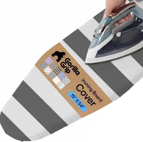 Miniatura 31 de GORILLA GRIP The Original - Funda y almohadilla para tabla de planchar, revestimiento de silicona, acolchado grueso resistente a la quemadura, Gris