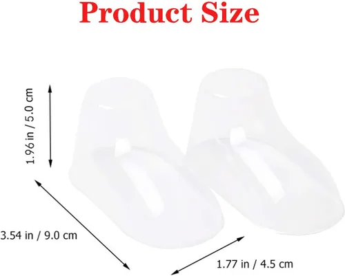 Miniatura 6 de 100 piezas de plástico transparente para pies de bebé, botines de bebé, calcetines de ganchillo, escaparate, zapatos para niños pequeños, soportes