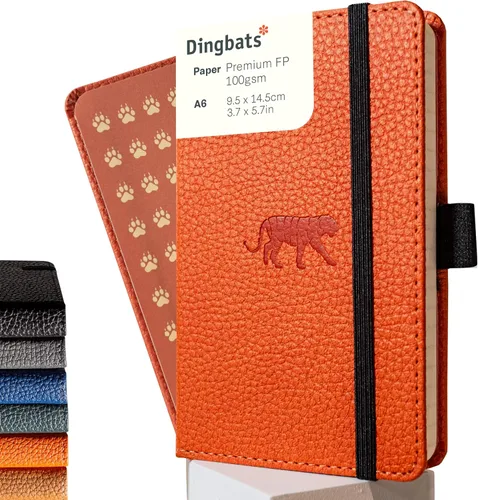 Miniatura 13 de Dingbats* - Cuaderno de bolsillo con puntos A6 de vida silvestre - Diario pequeño de tapa dura de piel sintética para trabajo, viajes, bolsillo