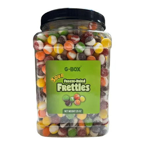 Miniatura 7 de G-BOX 22 OZ de dulces liofilizados Frettles, Premium hecho en EE. UU., delicioso crujiente con sabor a fruta, artículos de tendencia de TikTok