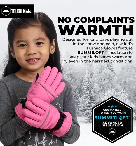 Miniatura 2 de Guantes de esquí y nieve para niños de invierno Guantes de esquí, snowboard, Shoveling impermeable, resistente al viento, carcasa térmica y palma