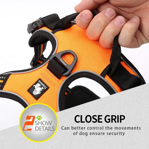 Miniatura 5 de JUXZH Truelove Arnés para perro sin tirones con mango de fácil control y 2 accesorios para correa, chaleco reflectante ajustable para mascotas