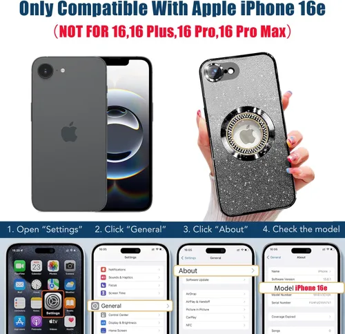Miniatura 225 de Misscase Funda magnética con purpurina para iPhone 11 compatible con MagSafe, protección completa, delgada, a prueba de golpes, antiarañazos
