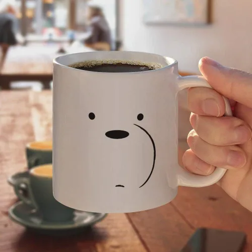 Miniatura 4 de We Bare Bears - Taza de café de cerámica con diseño de oso de hielo, tazas de regalo novedosas para café, té y bebidas calientes, 11 onzas