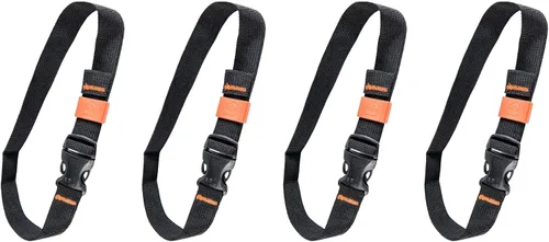 Miniatura 2 de GEAR AID Correas de uso general con hebilla de liberación lateral, asegura y comprime equipamiento de camping, ciclismo, caza, navegación, ancho