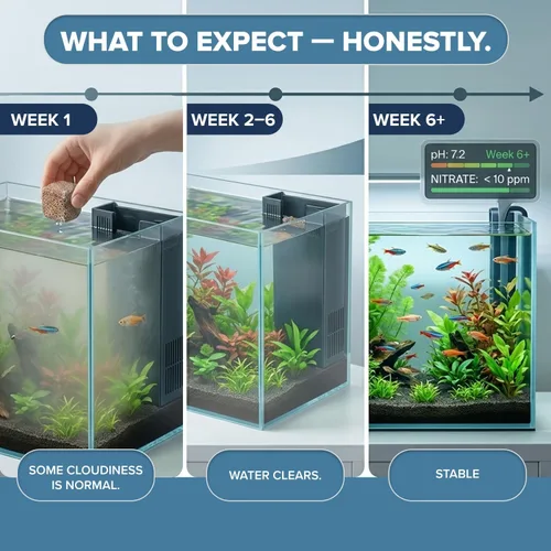 Miniatura 4 de EcoBio-Block Roca volcánica natural para claridad y equilibrio en el agua del acuario, alternativa de bajo mantenimiento a los aditivos semanales
