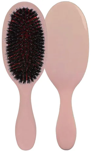 Miniatura 10 de Cepillo desenredante de cerdas de jabalí para cabello rizado fino enredado, cepillo desenredante de paleta antiencrespamiento, cepillo desenredante