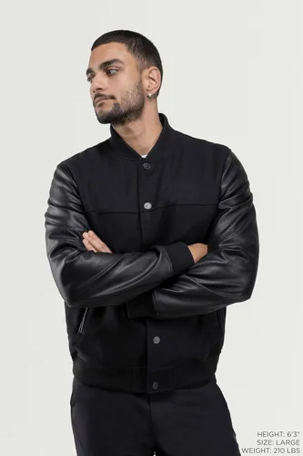 Miniatura 2 de X RAY Chaqueta Varsity para hombre, chaquetas casuales de béisbol Letterman para hombre Negro/Negro - 83006